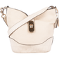 Coach White Leather Embossed Crocodile Shoulder Bag