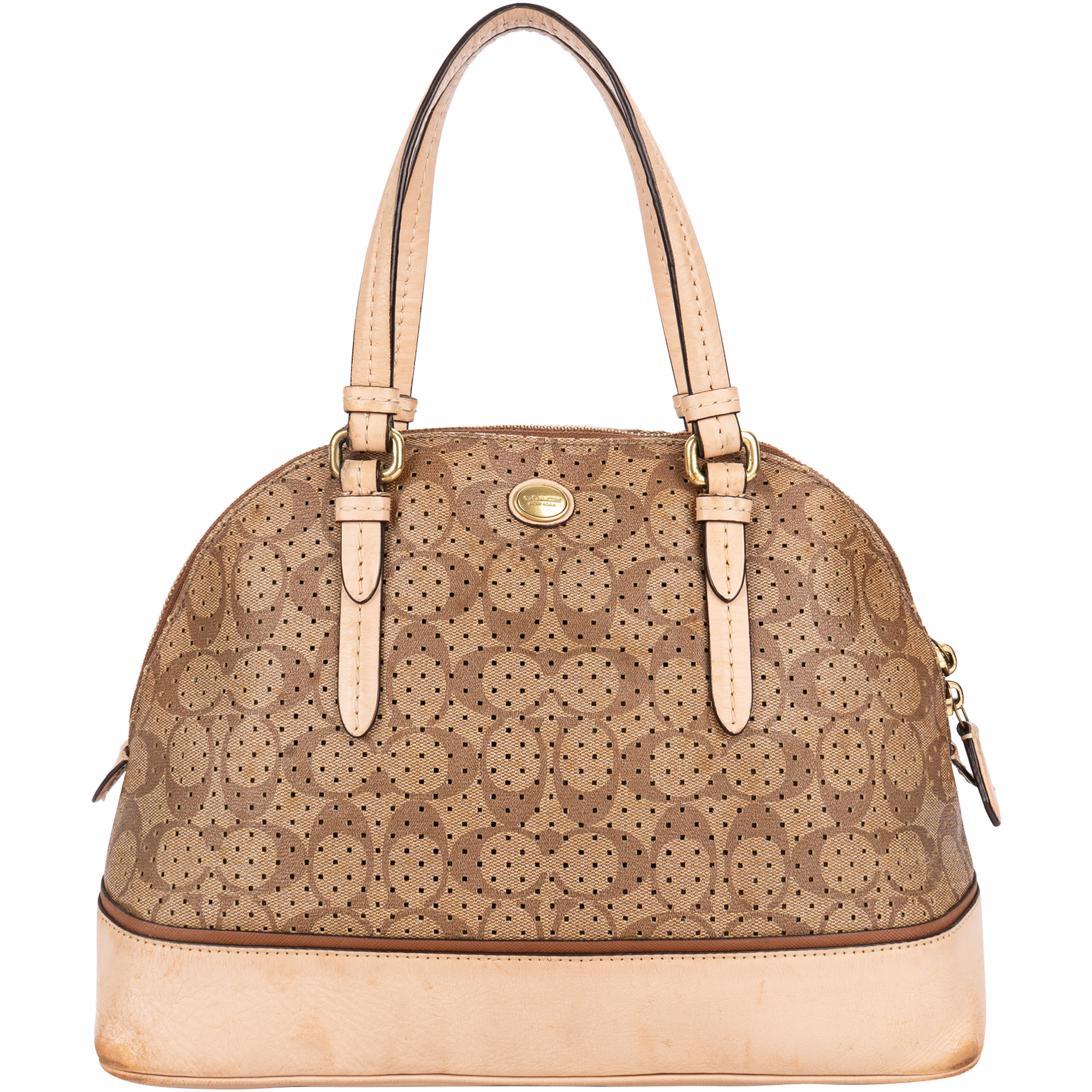 Coach Monogram Perforated Handbag