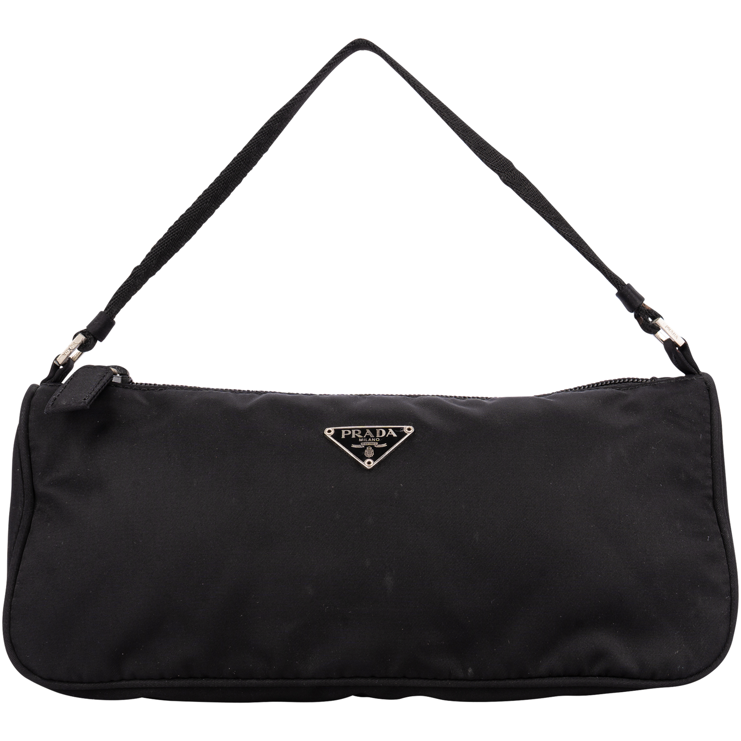 Prada Black Triangle Nylon Shoulder Bag