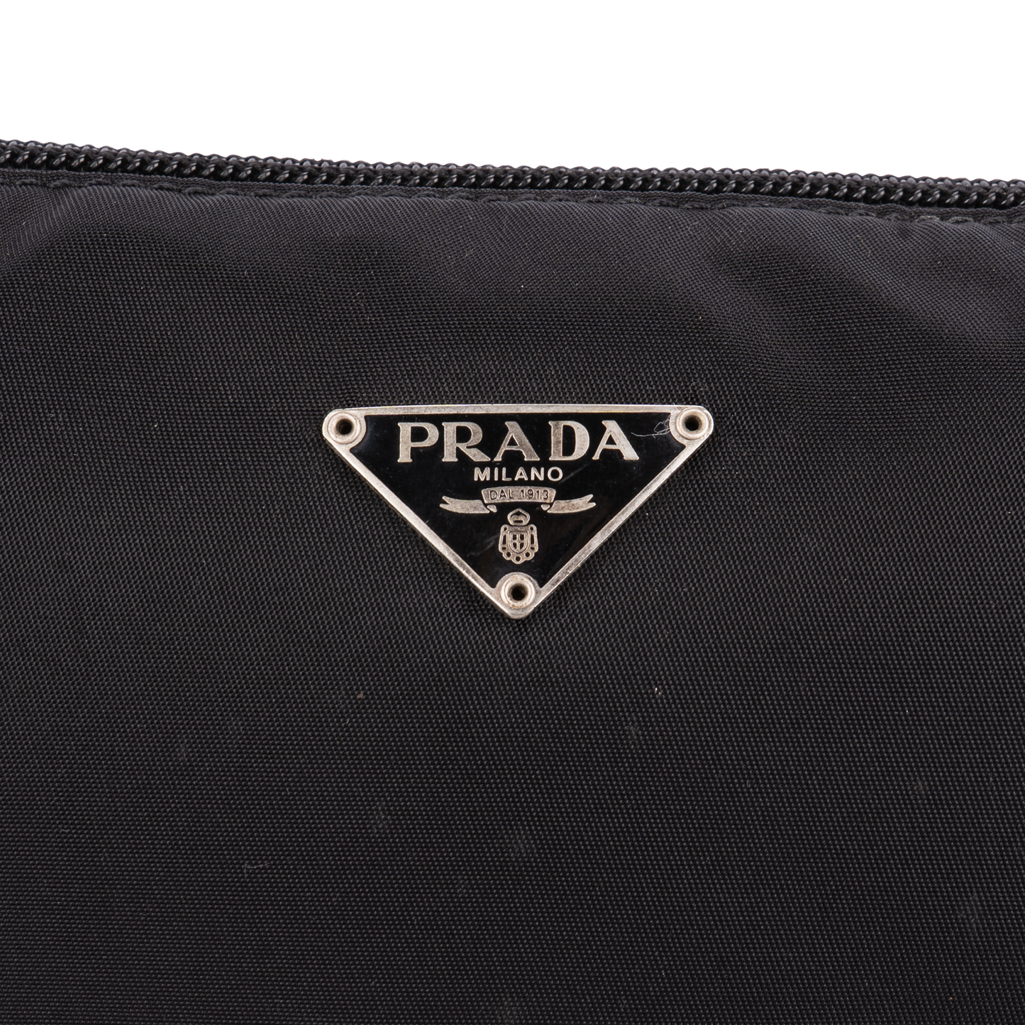 Prada Black Triangle Nylon Shoulder Bag