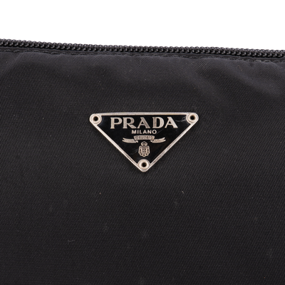 Prada Black Triangle Nylon Shoulder Bag