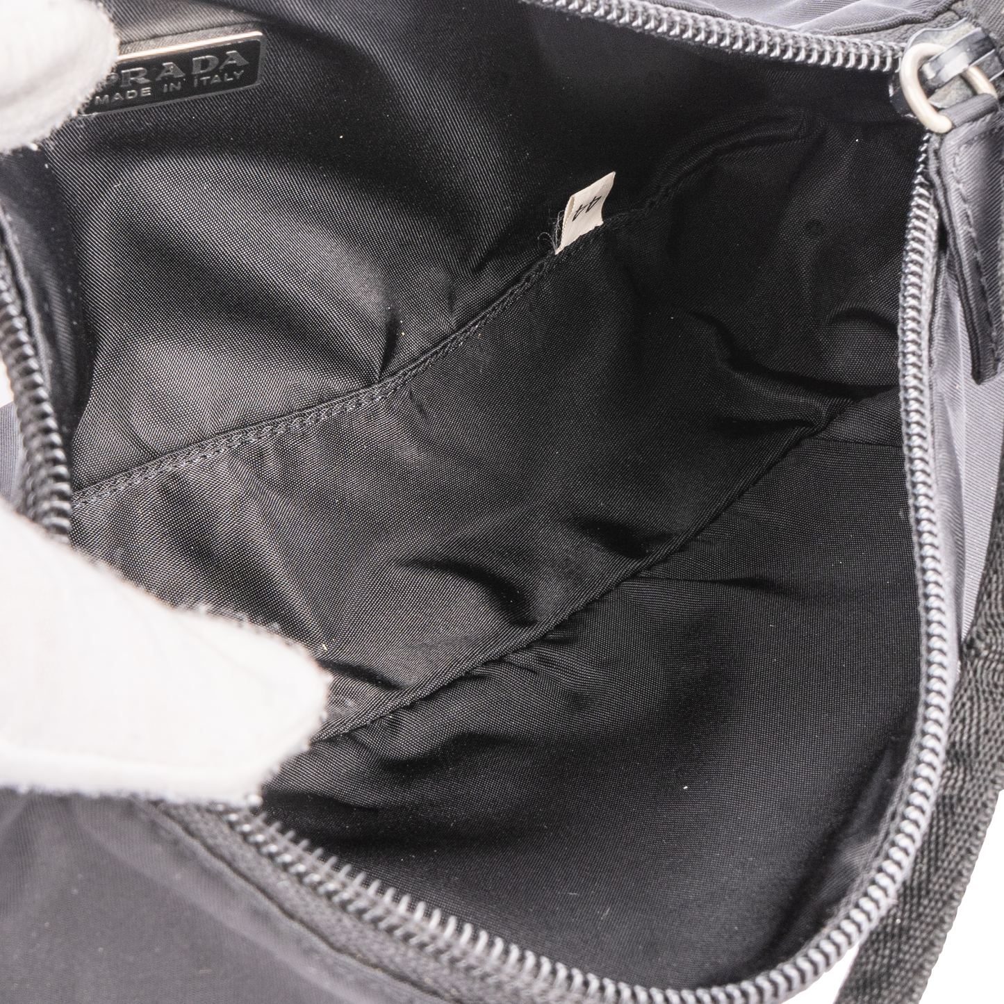 Prada Black Triangle Nylon Shoulder Bag