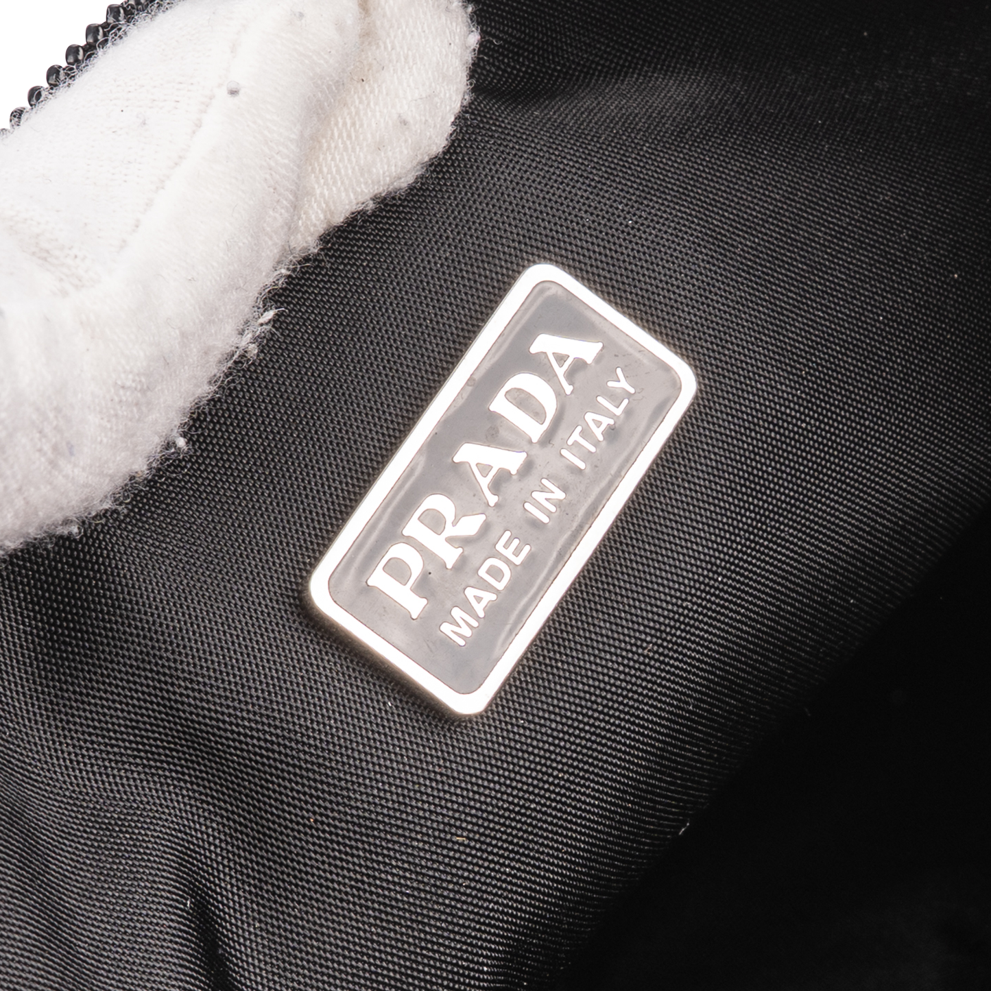 Prada Black Triangle Nylon Shoulder Bag