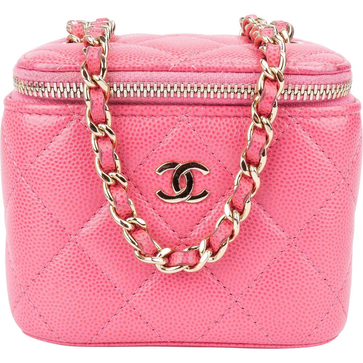 Chanel Quilted Caviar Leather Mini Vanity Crossbody Bag