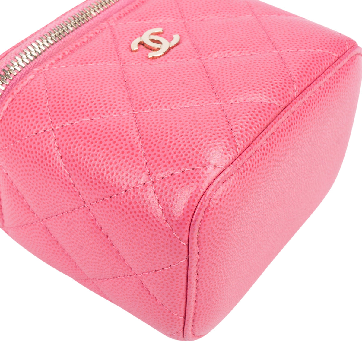 Chanel Quilted Caviar Leather Mini Vanity Crossbody Bag