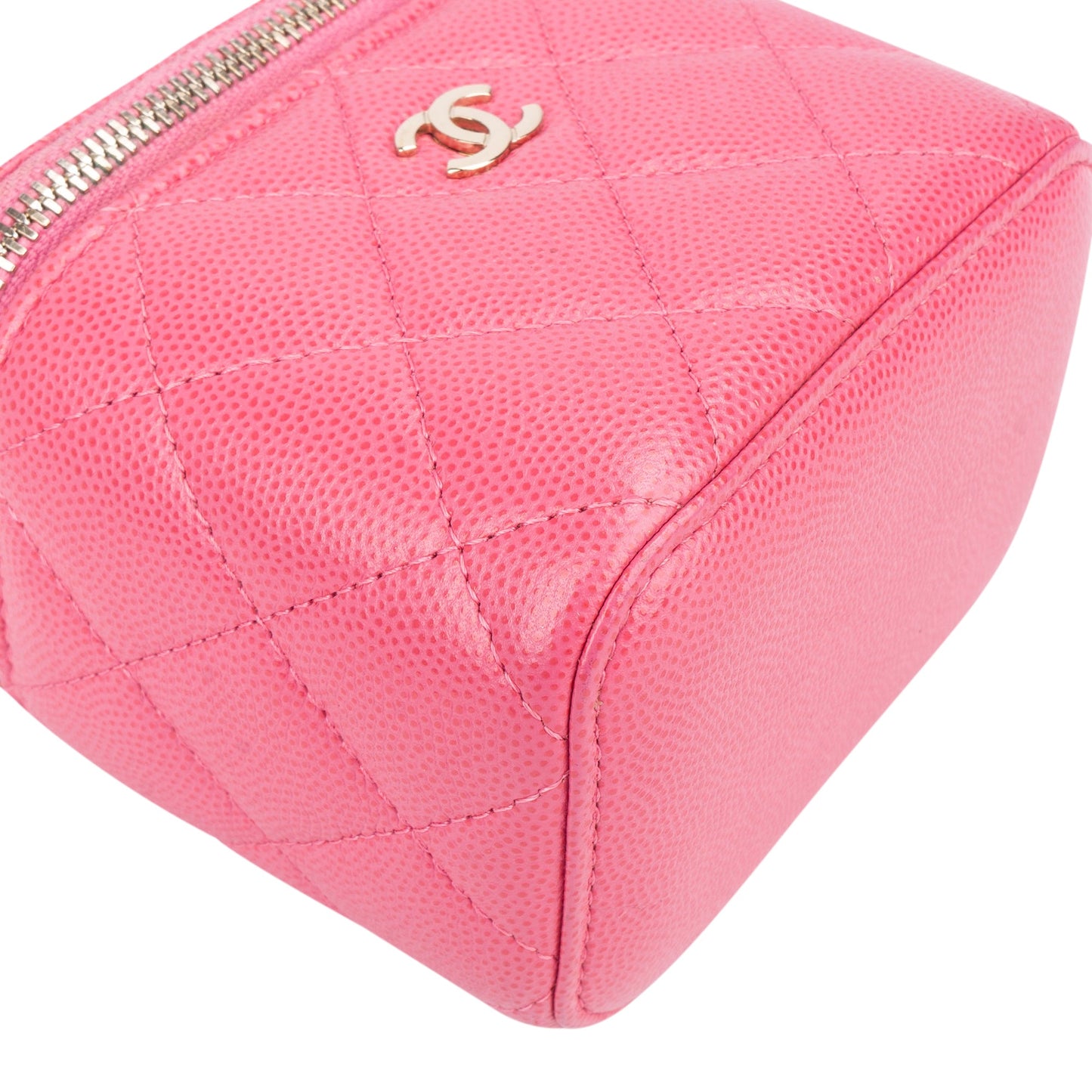 Chanel Quilted Caviar Leather Mini Vanity Crossbody Bag