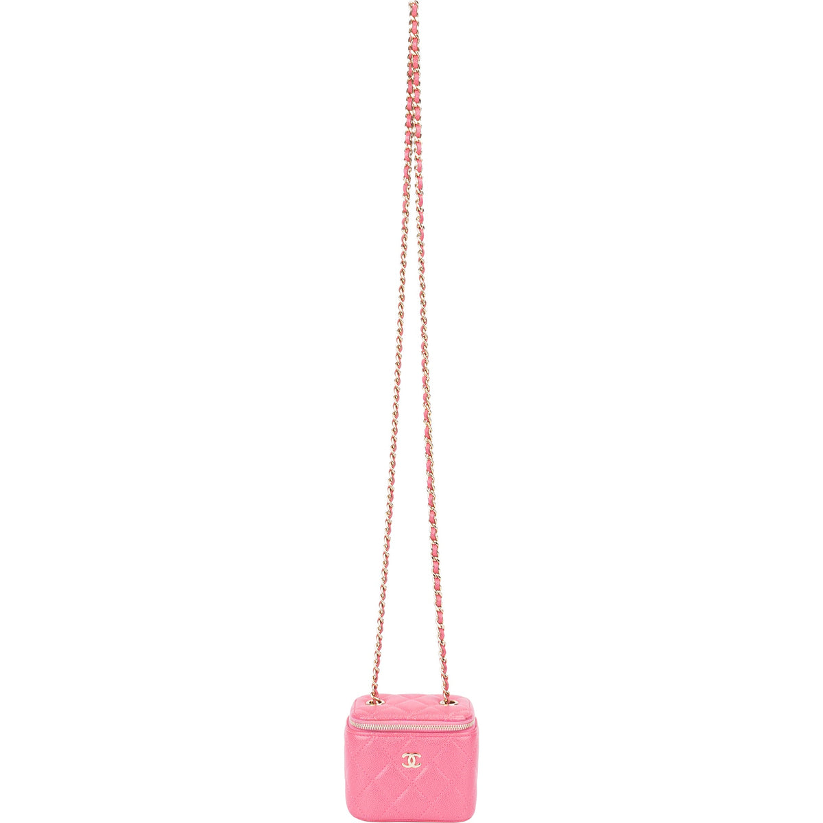 Chanel Quilted Caviar Leather Mini Vanity Crossbody Bag