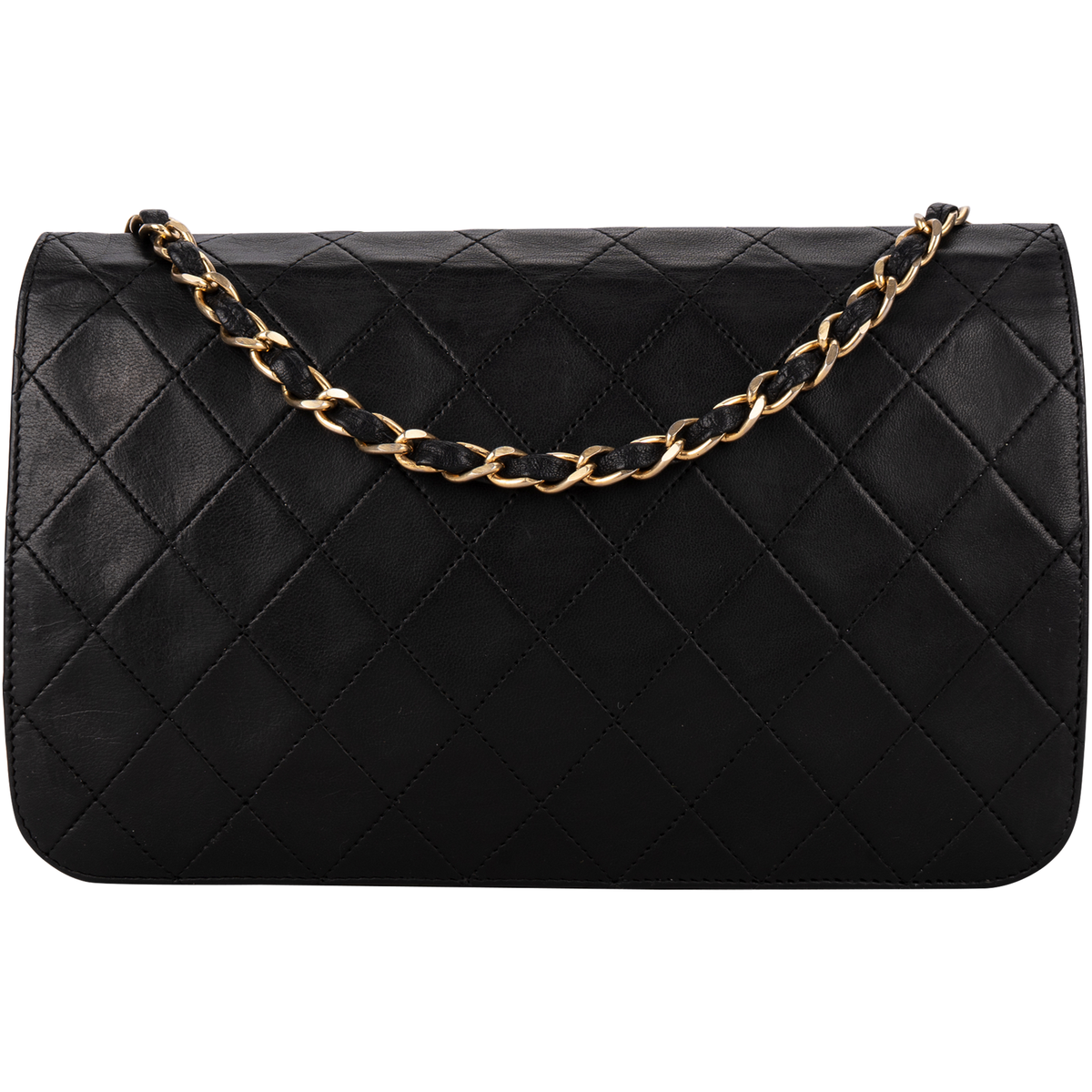 Chanel Quilted Lambskin Medium 24K Gold Single Flap Shoulder Bag