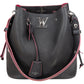 Louis Vuitton Black Leather Lockme Bucket Shoulder Bag