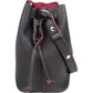 Louis Vuitton Black Leather Lockme Bucket Shoulder Bag