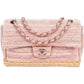 Chanel Quited Tweed Palladium Espadrilles Single Flap Crossbody Bag