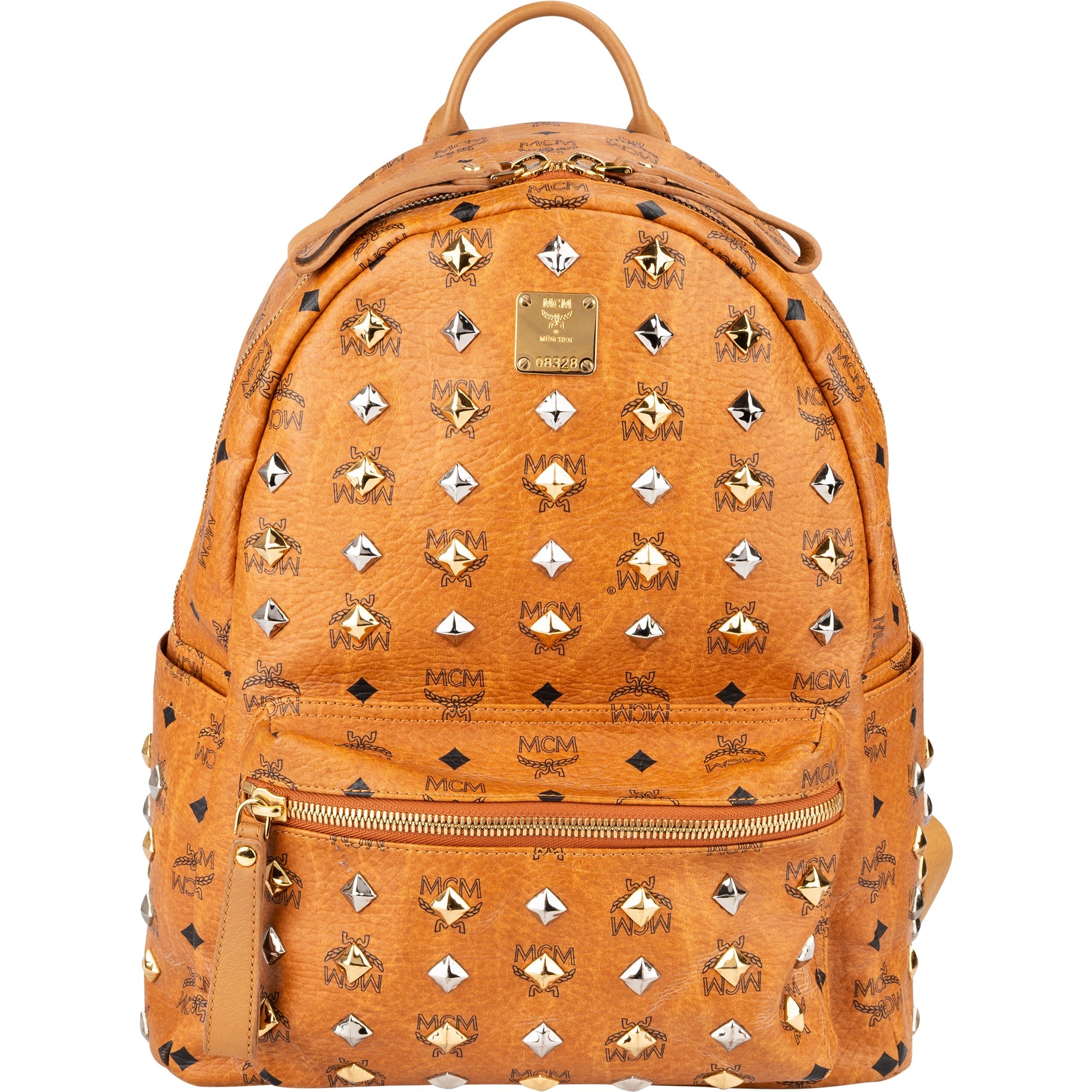 MCM Monogram Visetos Stark Studded Backpack