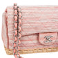 Chanel Quited Tweed Palladium Espadrilles Single Flap Crossbody Bag