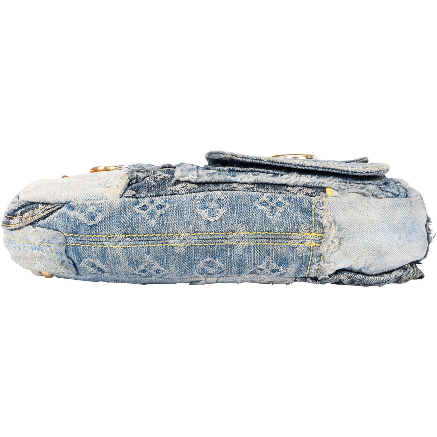 Louis Vuitton Denim Patchwork Pochette Shoulder Bag