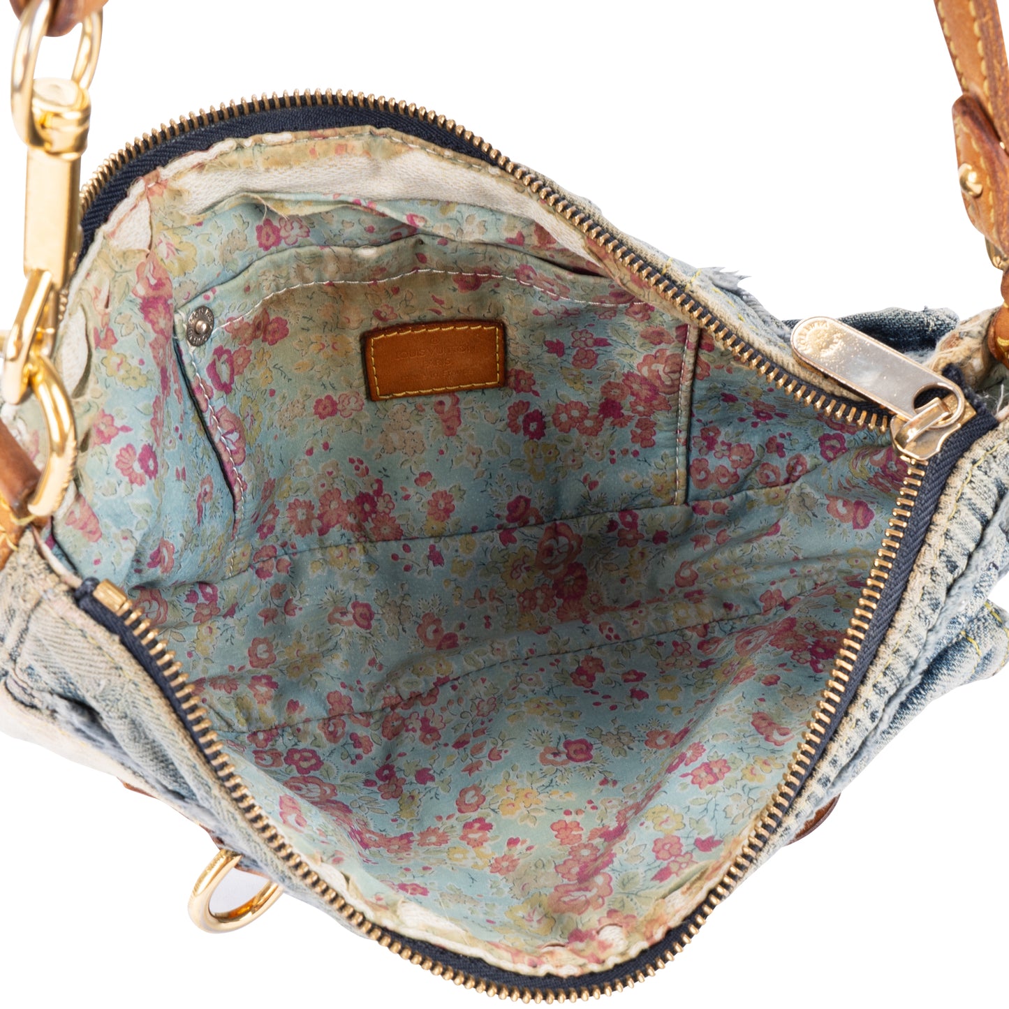 Louis Vuitton Denim Patchwork Pochette Shoulder Bag