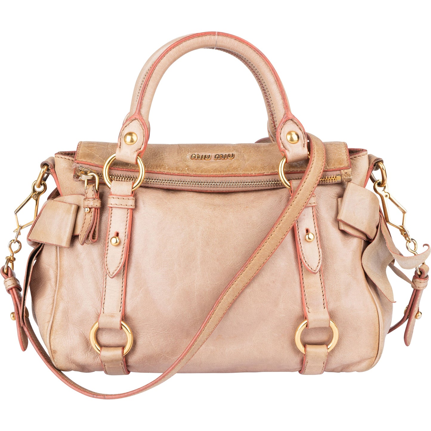 Miu Miu Pink Leather City Handbag