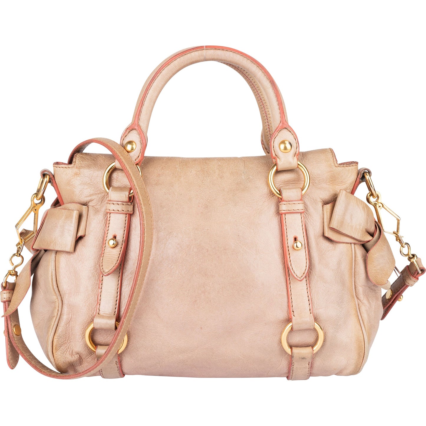 Miu Miu Pink Leather City Handbag