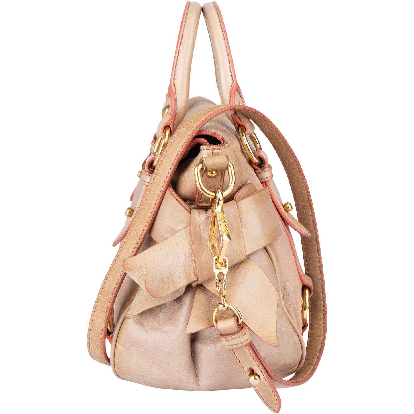 Miu Miu Pink Leather City Handbag