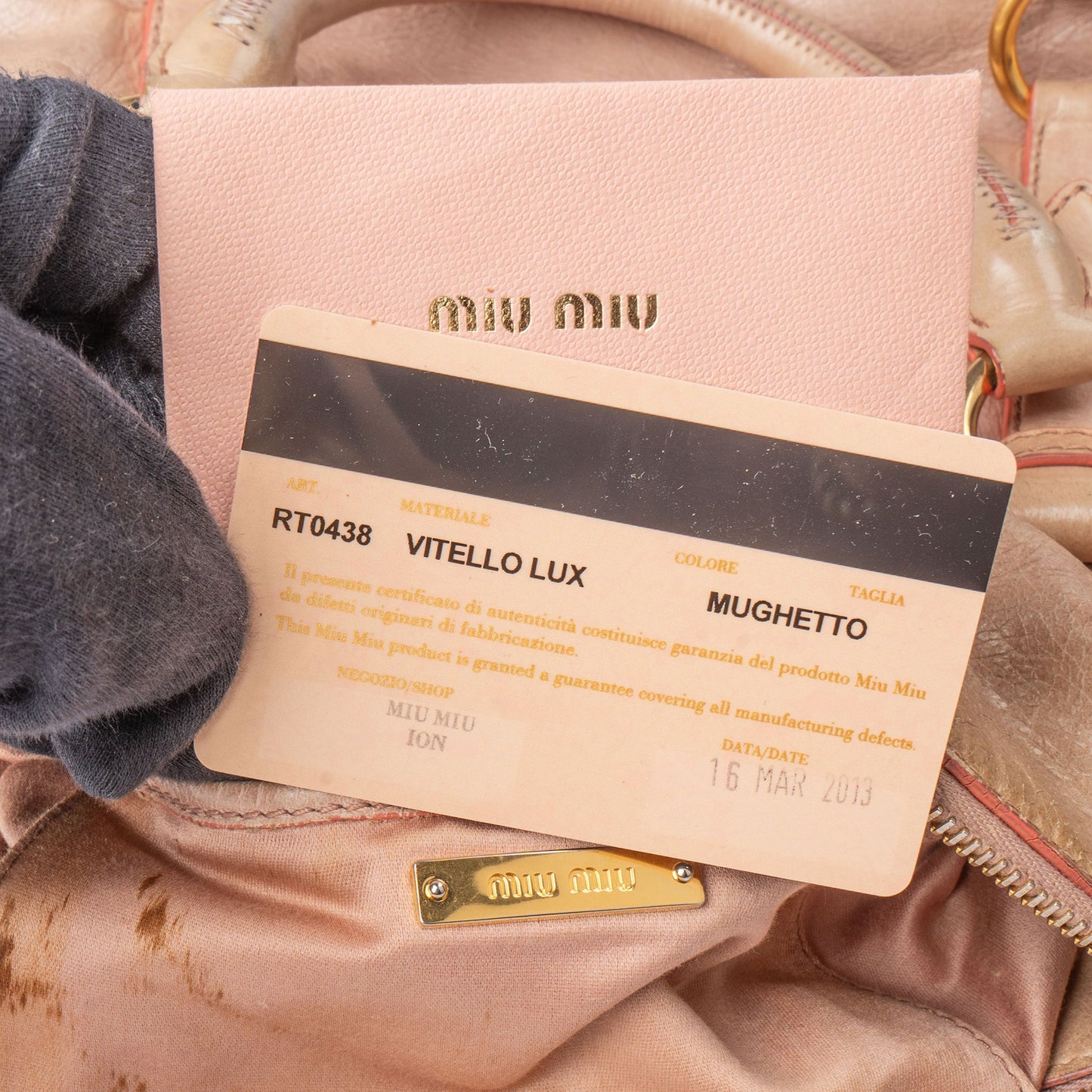 Miu Miu Pink Leather City Handbag