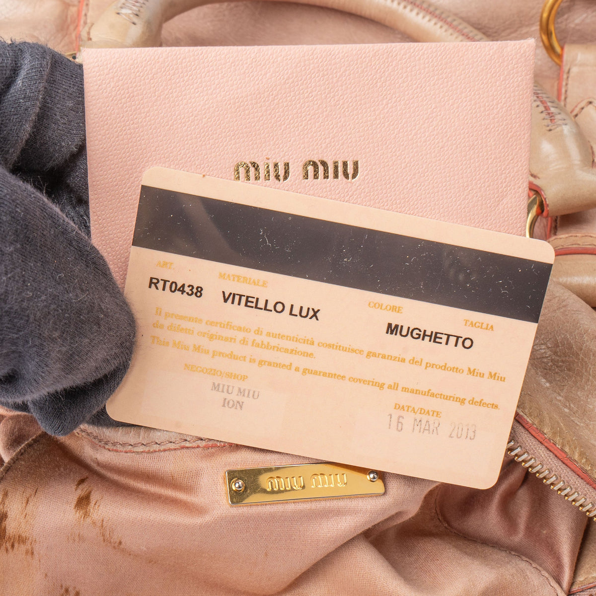 Miu Miu Pink Leather City Handbag