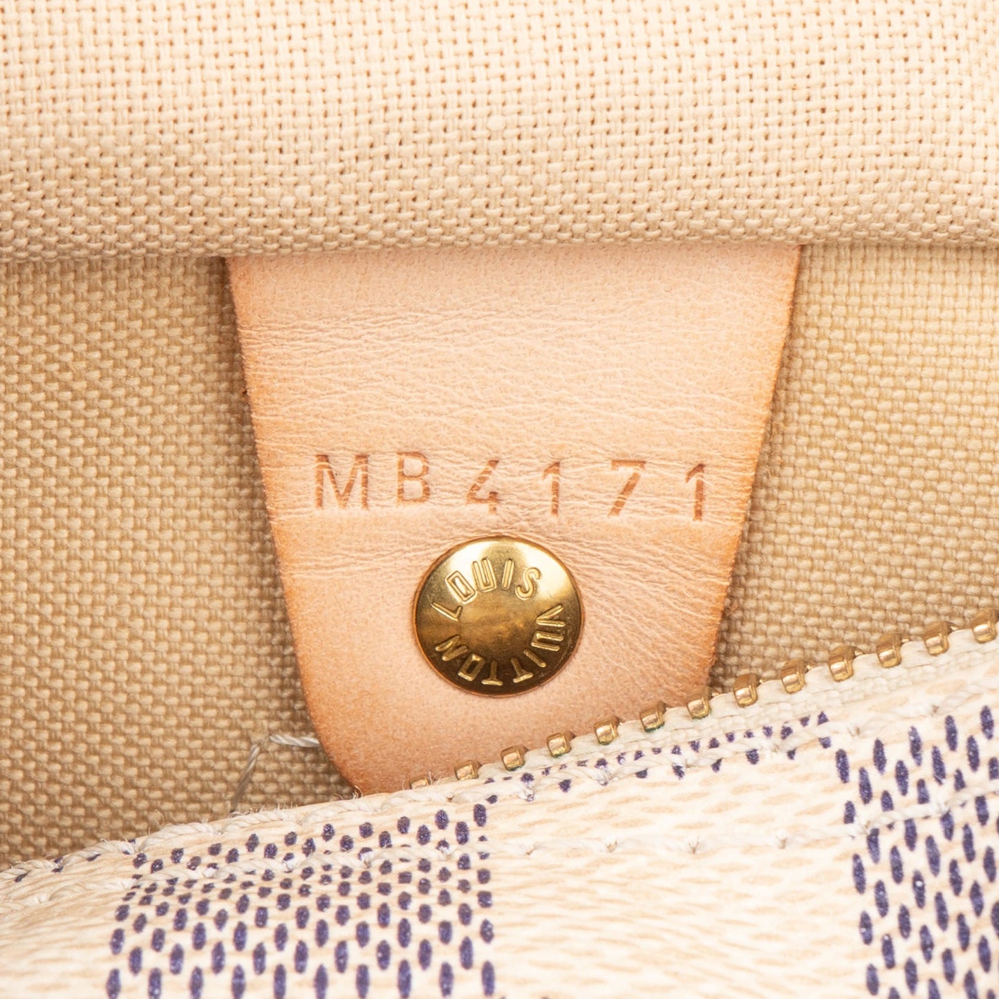 Louis Vuitton Damier Azur Monogram Speedy 25 Handbag