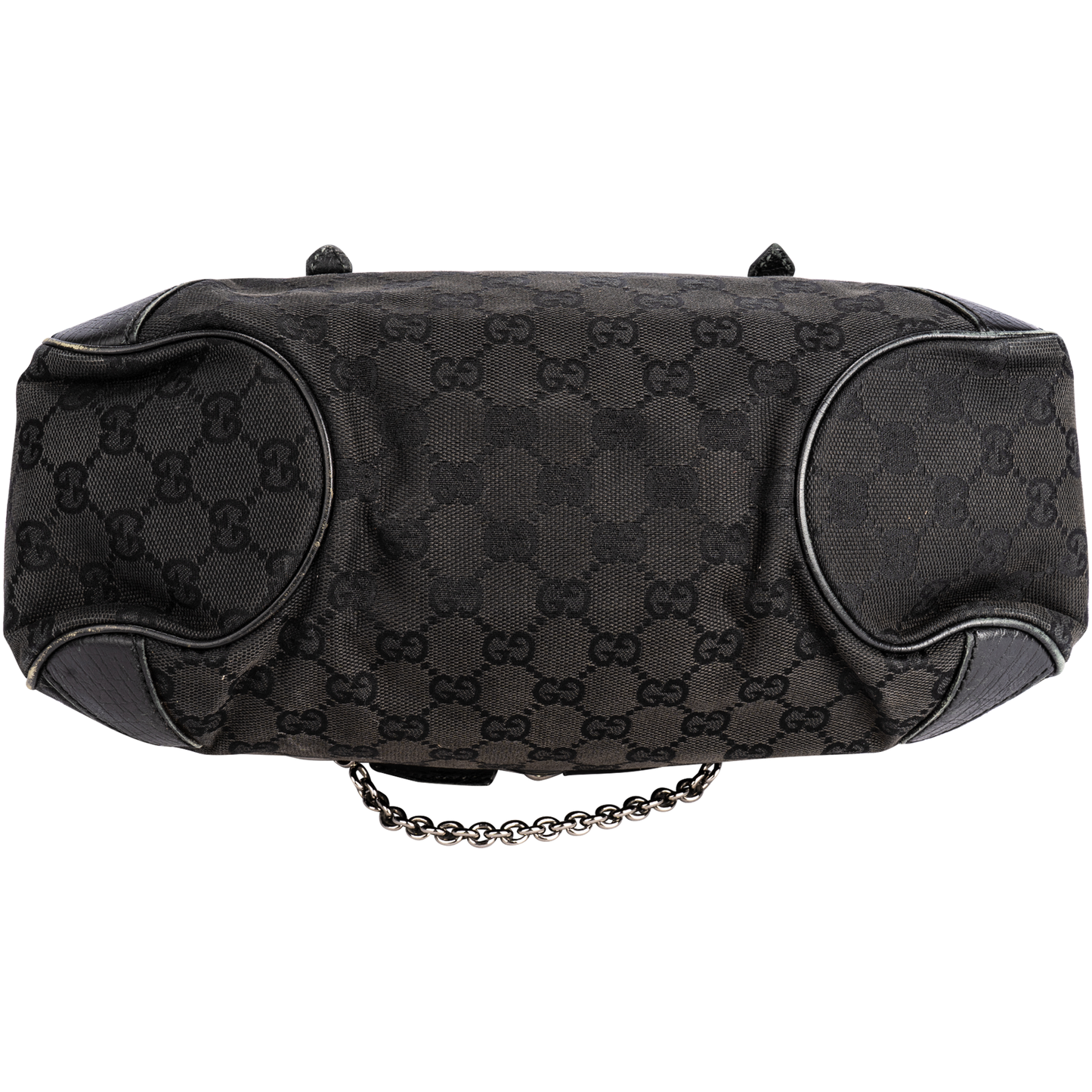 Gucci GG Monogram Horsebit Chain Hand Bag