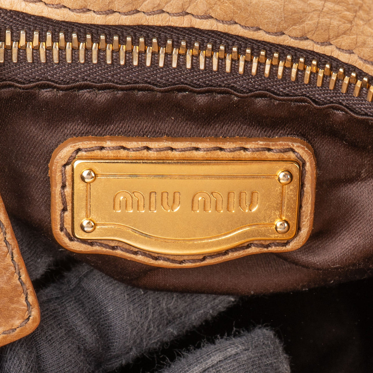 Miu Miu Classic Leather City Handbag