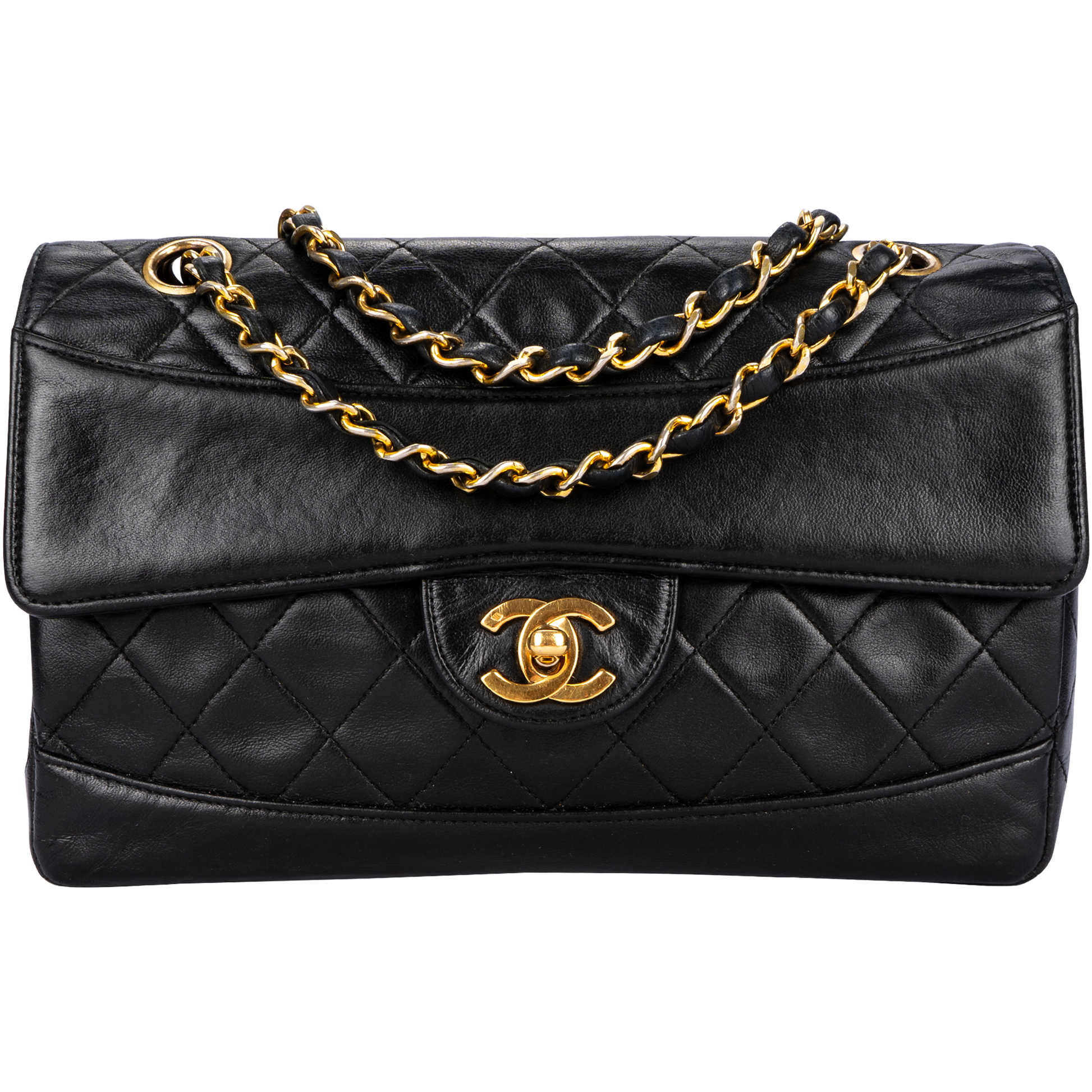 Chanel Quilted Lambskin 24K Gold Medium Single Flap Bag vintage on friday