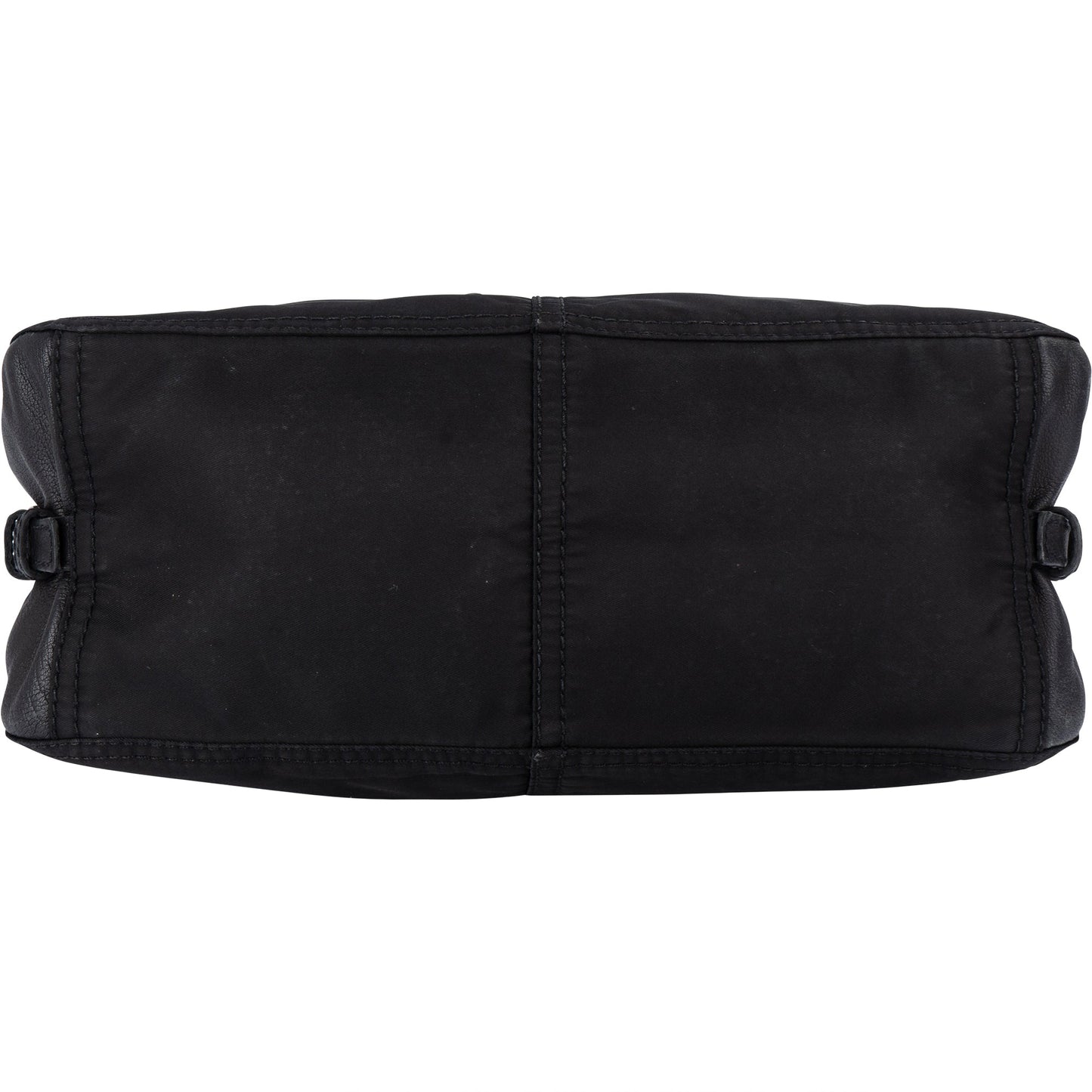 Prada Black Nylon Triangle Twin Pocket Shoulder Bag