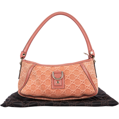 Gucci GG Monogram D-ring Abbey Leather Pochette