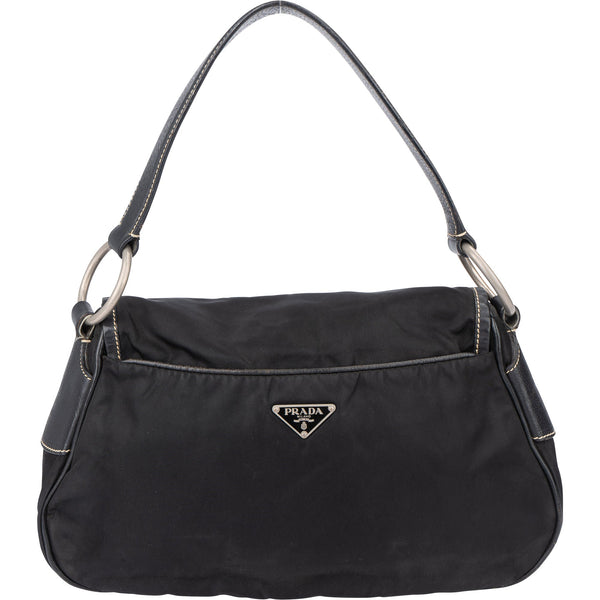 Prada Black Nylon Triangle Handbag