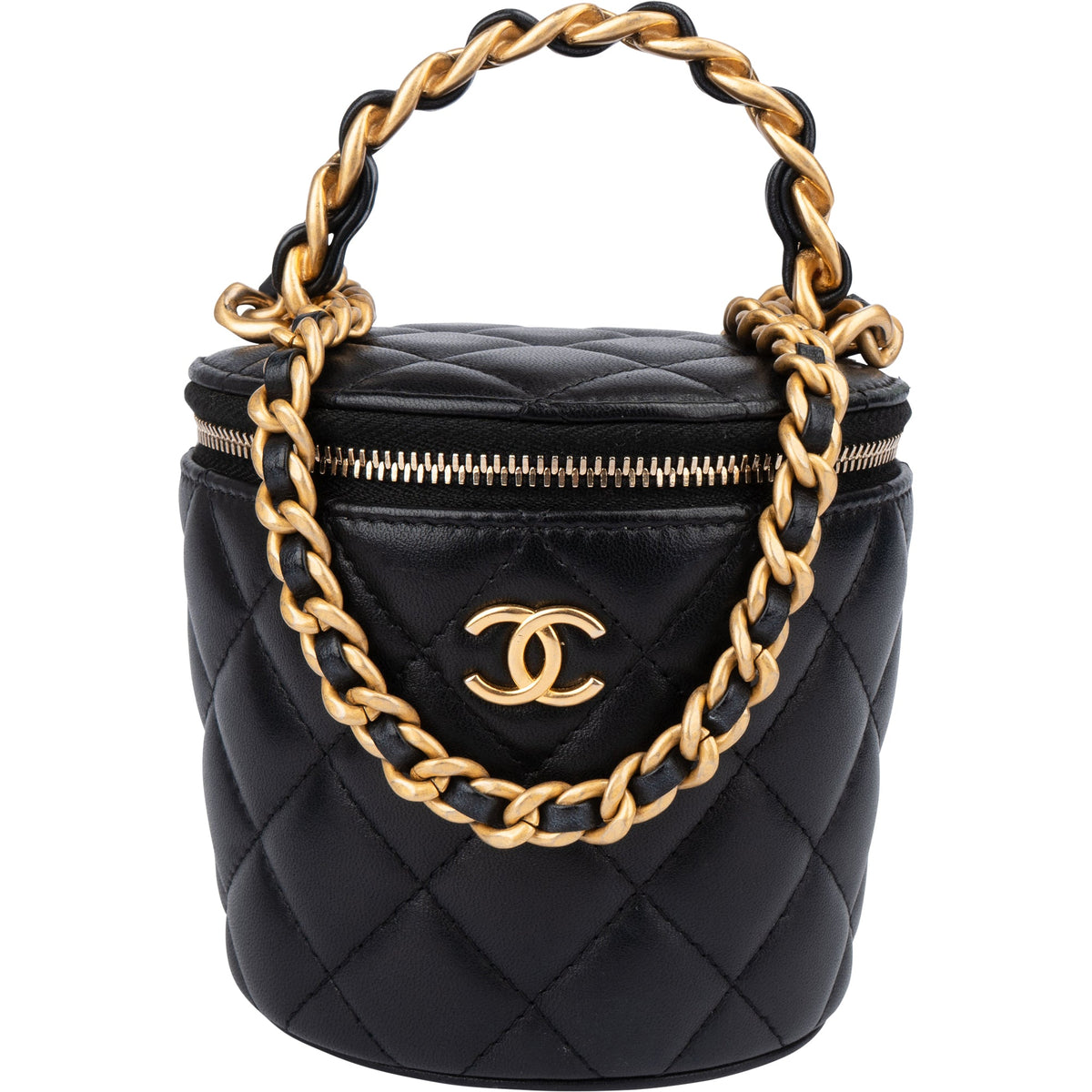 Chanel Quilted Lambskin Mini Vanity Crossbody Bag