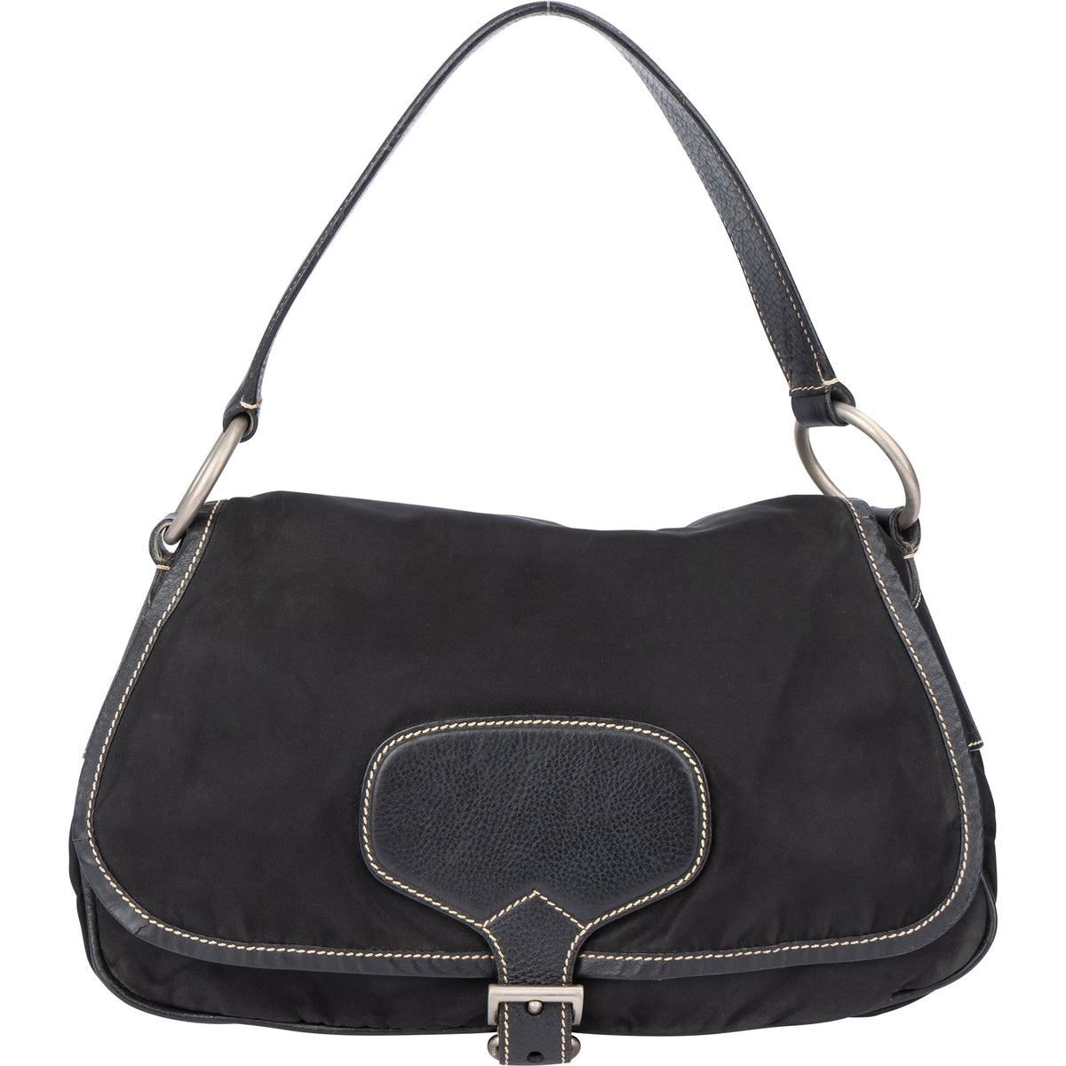 Prada Triangle aus schwarzem Nylon – Ansicht 4