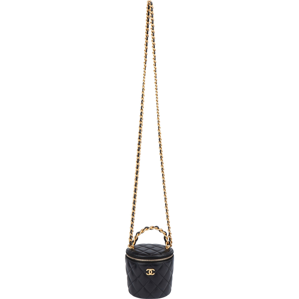 Chanel Quilted Lambskin Mini Vanity Crossbody Bag