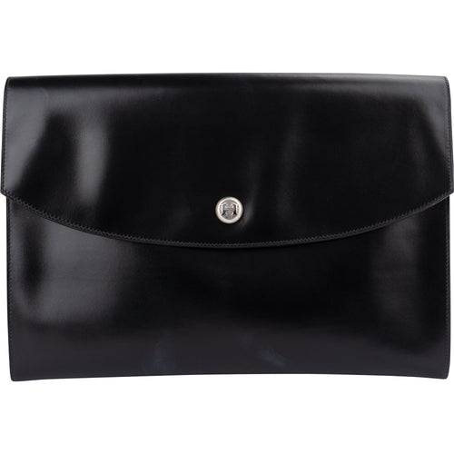 Hermès Noir Box Calfskin Rio Piano Clutch