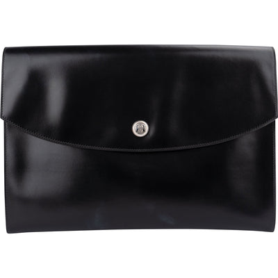 Hermès Noir Box Calfskin Rio Piano Clutch