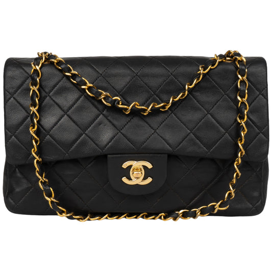 CHANEL QUILTED LAMBSKIN 24K GOLD MEDIUM DOUBLE FLAP TIMELESS BAG
