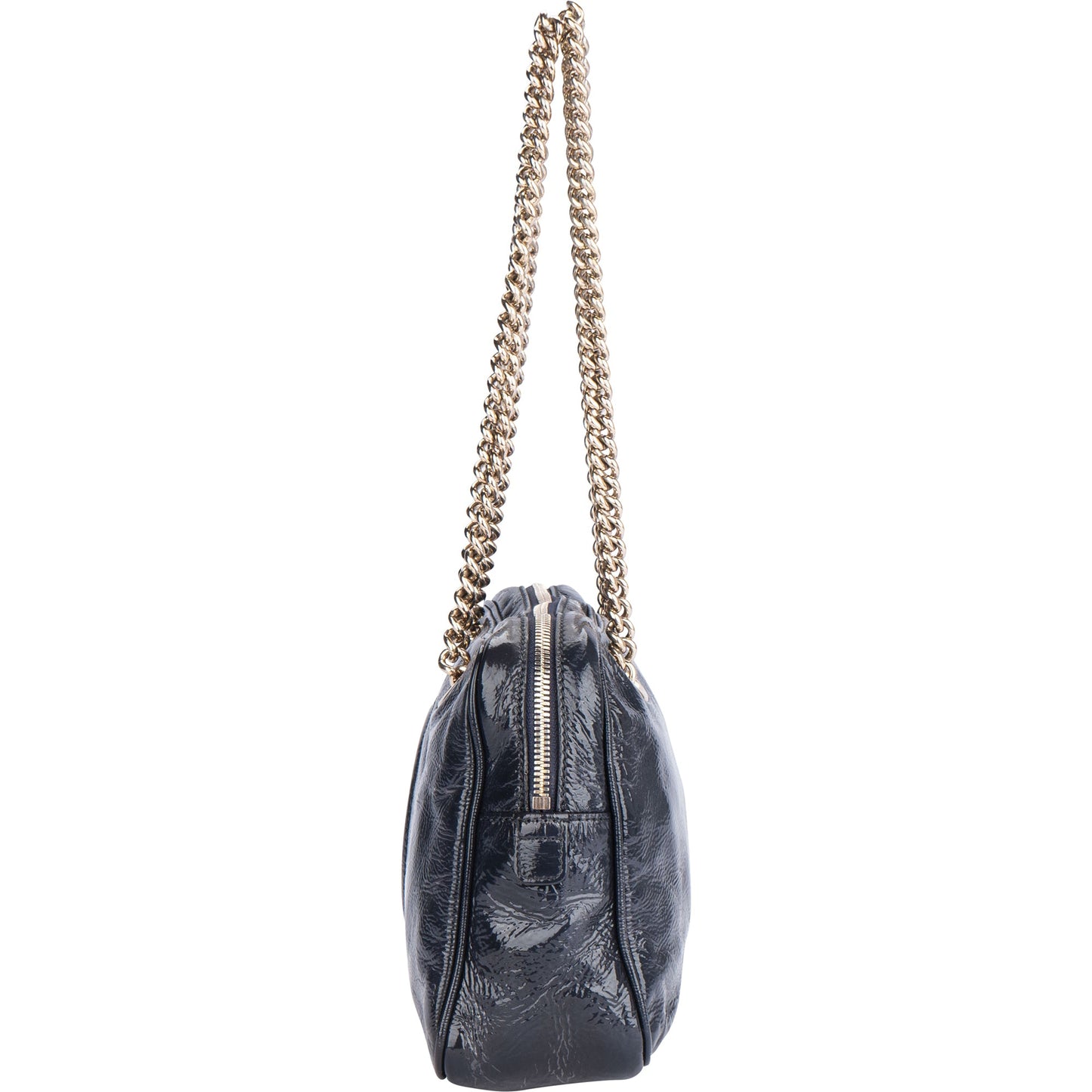 Gucci GG Patent Leather Soho Chain Shoulder Bag