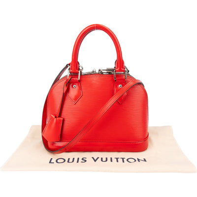 Louis Vuitton Rouge Epi Leather Alma BB Handbag