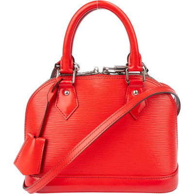 Louis Vuitton Rouge Epi Leather Alma BB Handbag