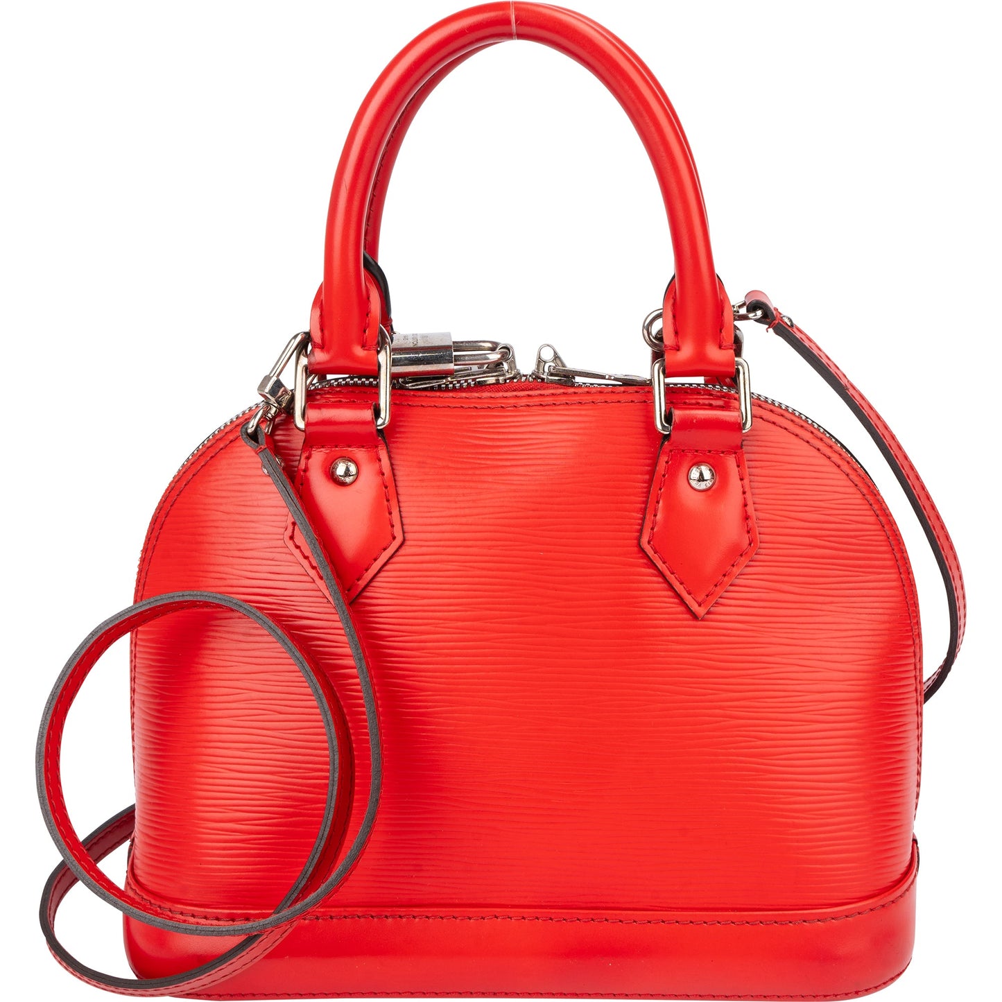 Louis Vuitton Rouge Epi Leather Alma BB Handbag