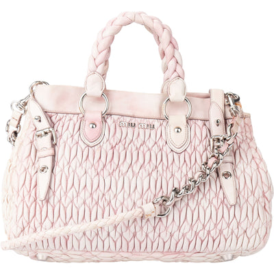 Miu Miu Quilted Leather City Handbag