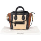 Celine Tricolor Leather Luggage Handbag