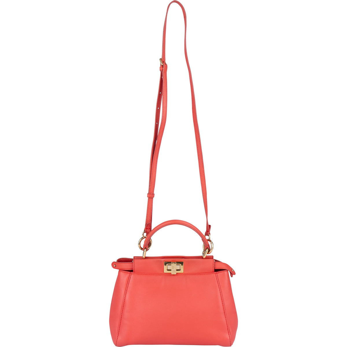 Fendi Leather Peekaboo Mini Handbag