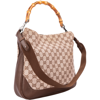 Gucci GG Monogram Bamboo Handle Bag