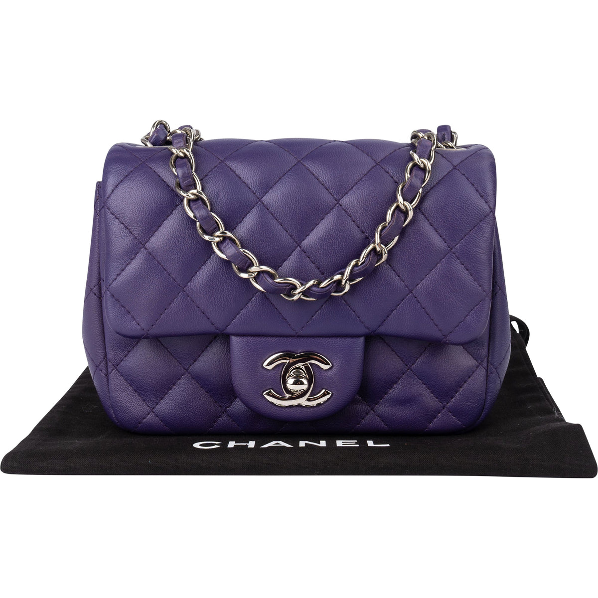 Chanel Quilted Lambskin Single Flap Crossbody Bag
