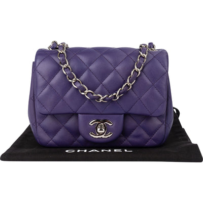 Chanel Quilted Lambskin Single Flap Crossbody Bag
