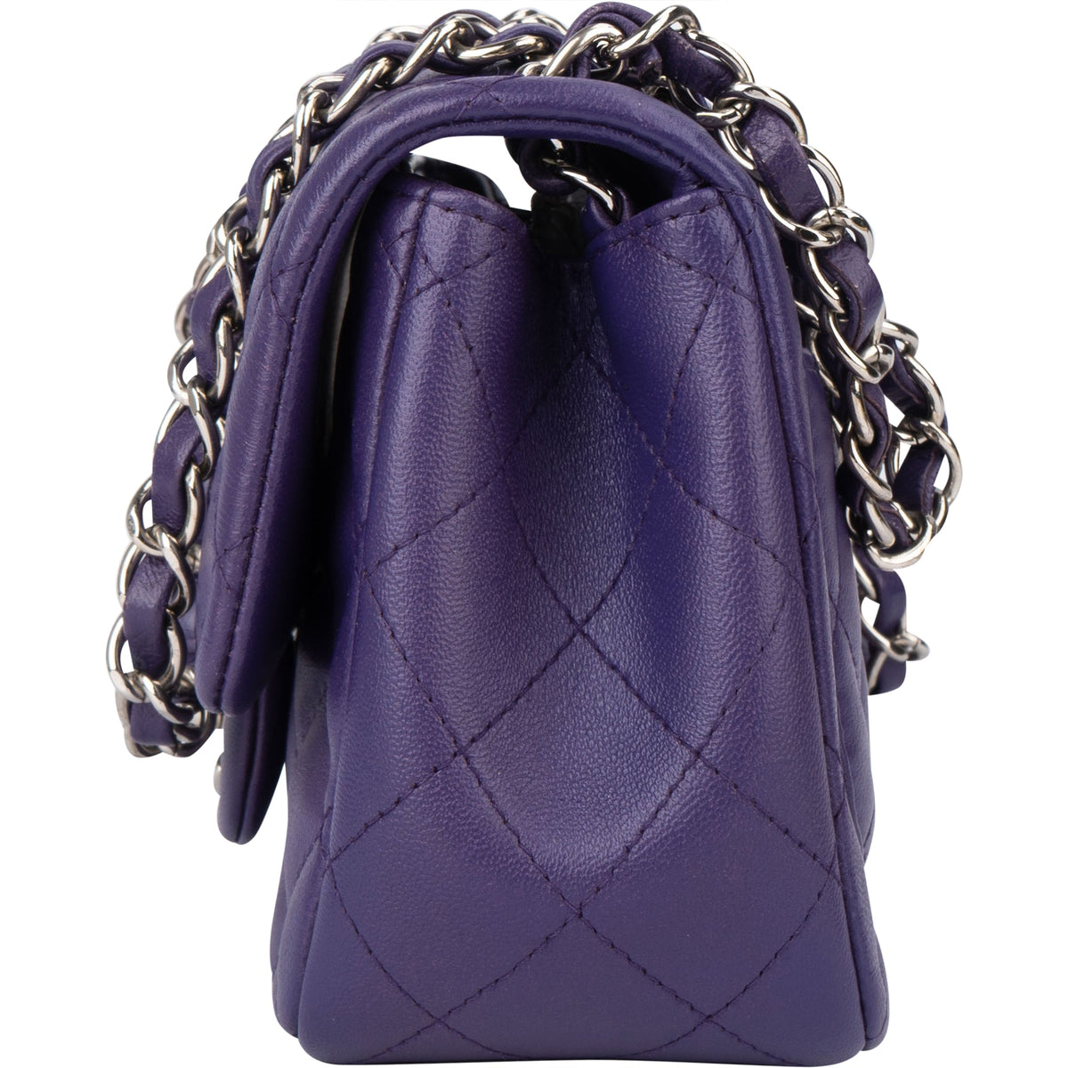 Chanel Quilted Lambskin Single Flap Crossbody Bag