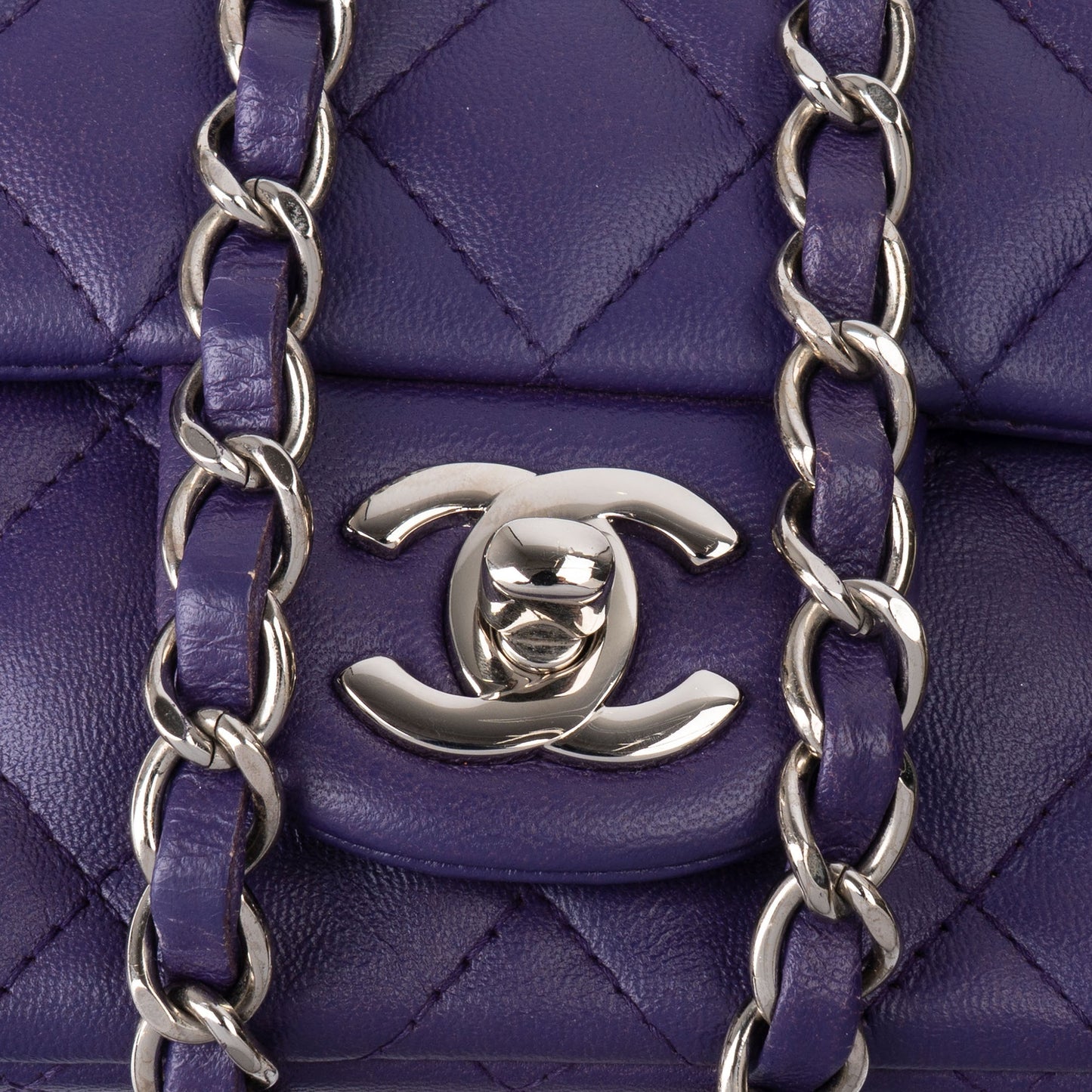 Chanel Quilted Lambskin Single Flap Crossbody Bag