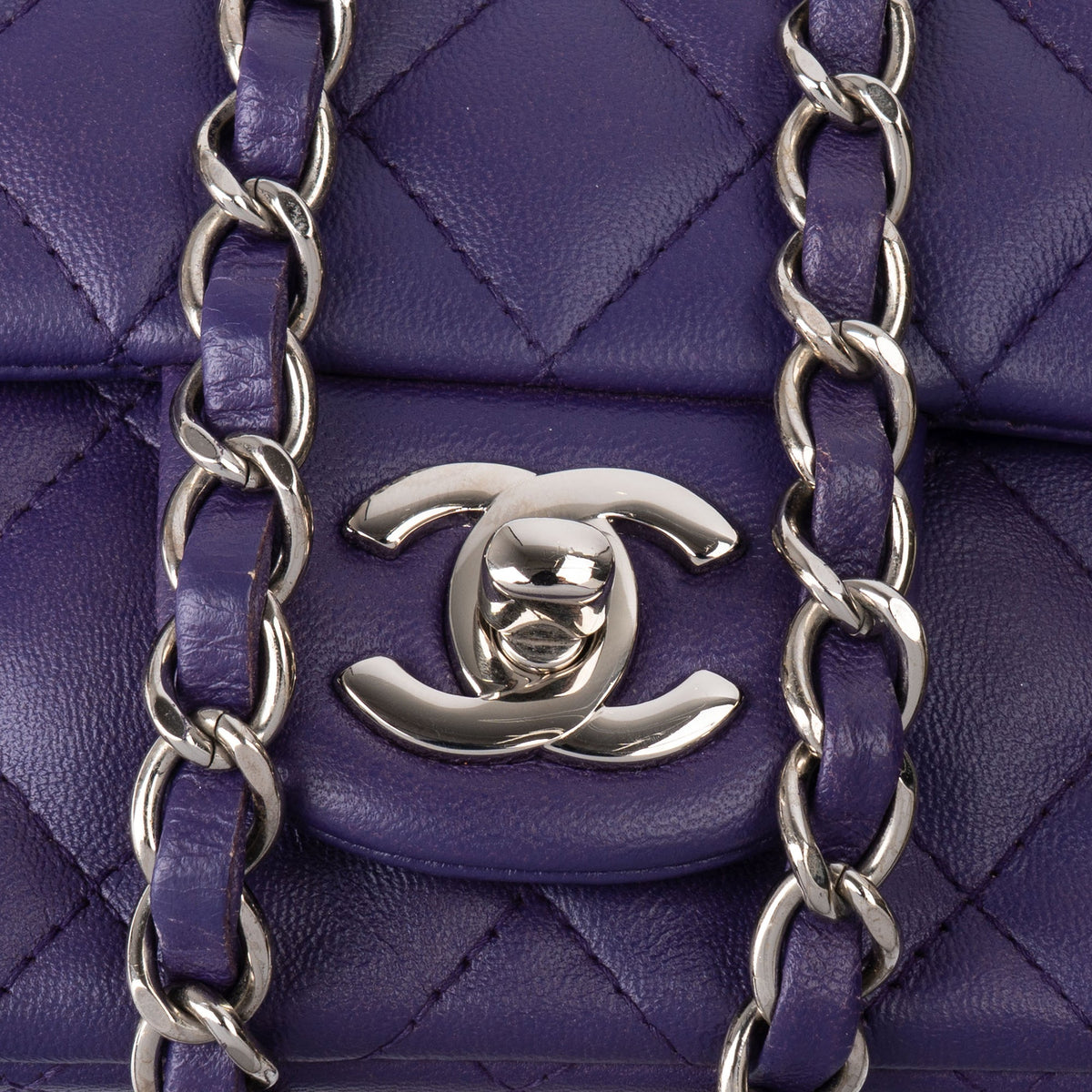 Chanel Quilted Lambskin Single Flap Crossbody Bag